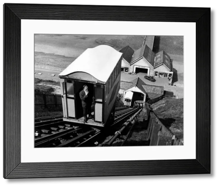 Framed Print : After having a record number of passengers last year, Saltburn cliff lift Framed Print : After having a record number of passengers last year, Saltburn cliff lift