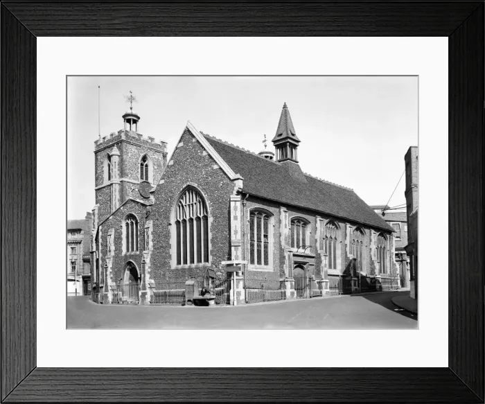 Framed Print : St. Margarets church in Uxbridge, Middlesex (now London Framed Print : St. Margarets church in Uxbridge, Middlesex (now London