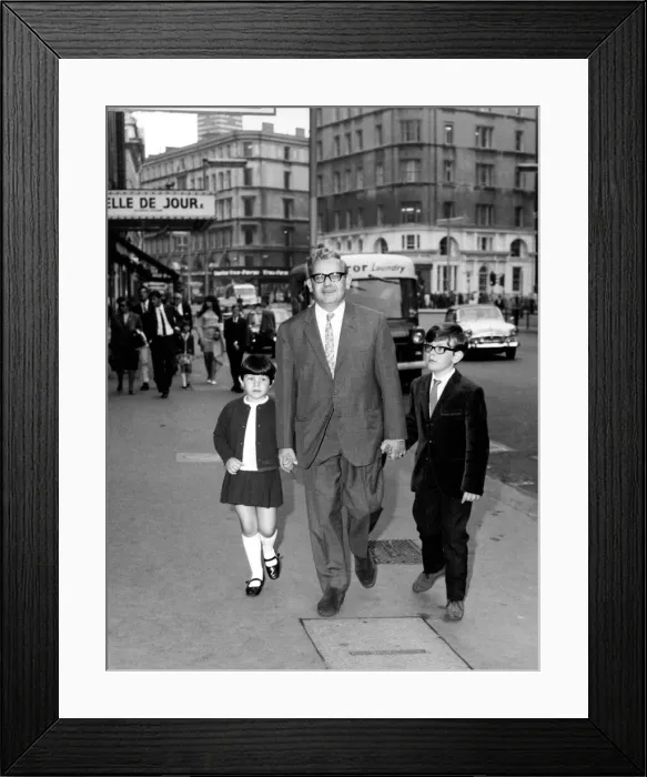 Framed Print : Ronnie Barker, one of the stars of the first film to be shown at Children Framed Print : Ronnie Barker, one of the stars of the first film to be shown at Children