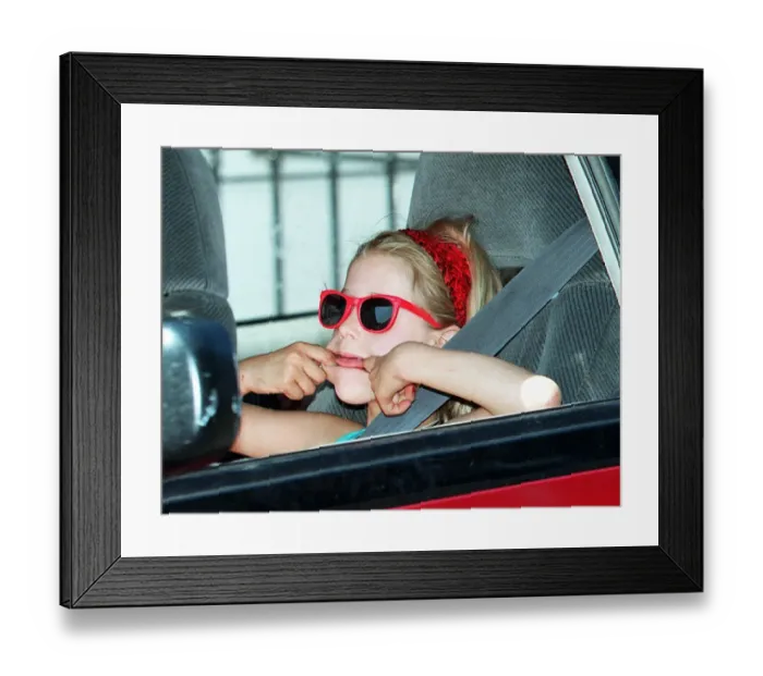 Framed Print : Peaches Yates  /  Geldof pulls a face as she heads off to see her new sister Heavenly