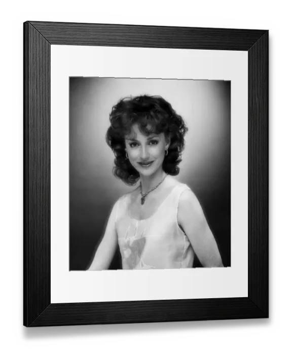 Framed Print : Judi Trott actress, who stars as Lady Marian in Robin of Sherwood, a HTV Production