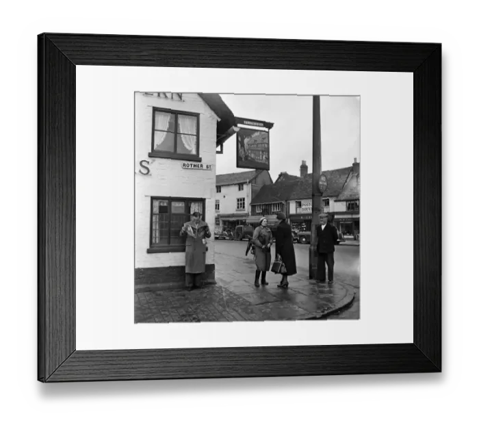 Framed Print : Rother Street in Stratford-upon-Avon, Warwickshire. April 1954