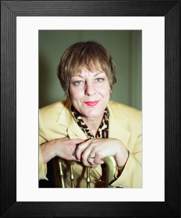 Framed Print : Author Sue Townsend. 27th October 1992 Framed Print : Author Sue Townsend. 27th October 1992