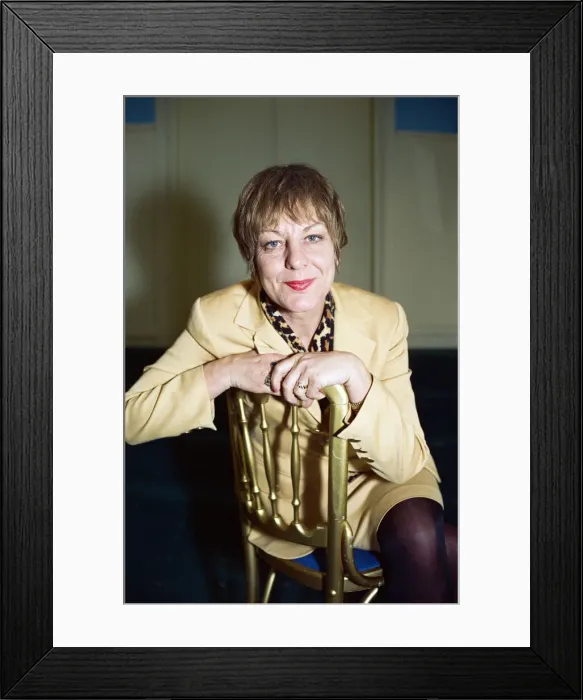 Framed Print : Author Sue Townsend. 27th October 1992 Framed Print : Author Sue Townsend. 27th October 1992