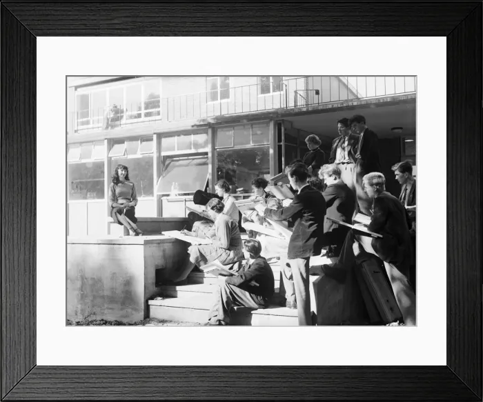 Framed Print : Student poses for other students at the Coventry Art College Circa 1959 Framed Print : Student poses for other students at the Coventry Art College Circa 1959