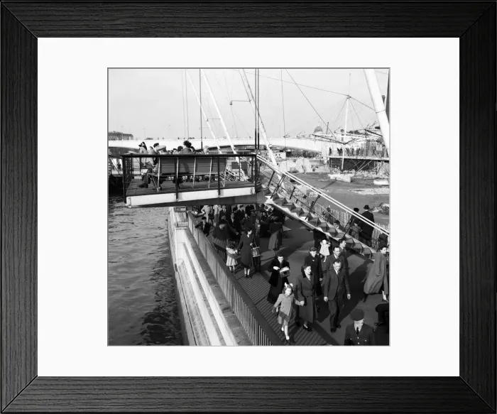 Framed Print : Scenes on the South Bank, London. 12th April 1952 Framed Print : Scenes on the South Bank, London. 12th April 1952