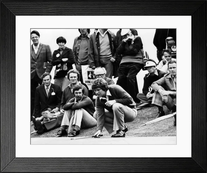 Framed Print : Doug McClelland, studies the line of his putt during the 72 holes Callers 25 Framed Print : Doug McClelland, studies the line of his putt during the 72 holes Callers 25
