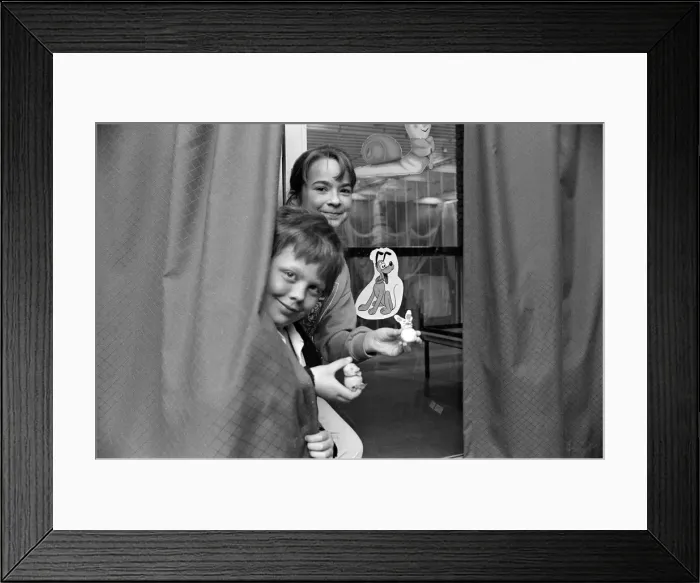 Framed Print : Plasticine playmates... two nine year olds, Jennifer Rooks (top) and Joseph Cranwell Framed Print : Plasticine playmates... two nine year olds, Jennifer Rooks (top) and Joseph Cranwell