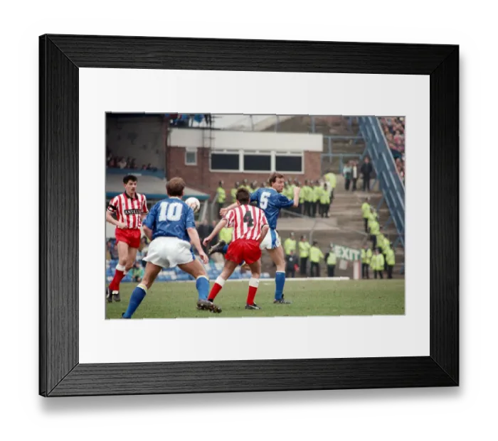 Framed Print : Football match, Birmingham City v Stoke City, final score 1-1, League Division Three