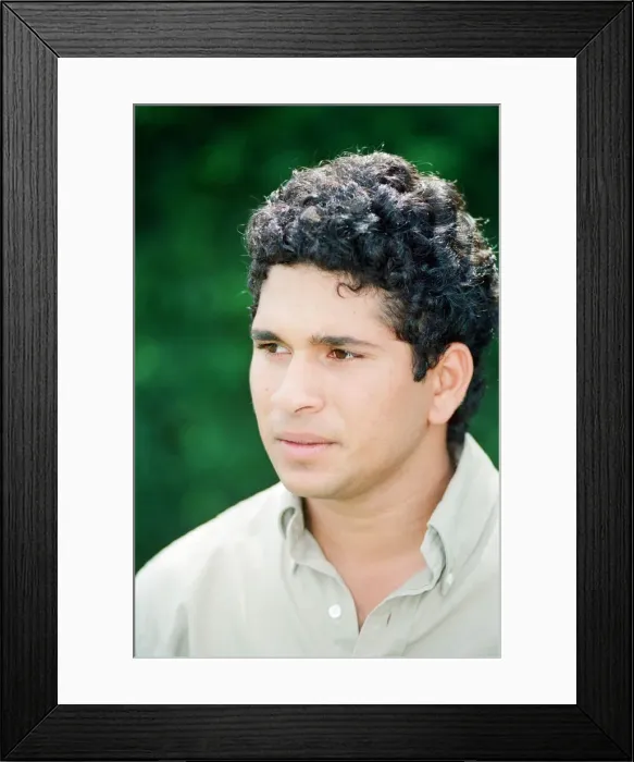 Framed Print : Sachin Tendulkar, first overseas signing for Yorkshire County Cricket Club