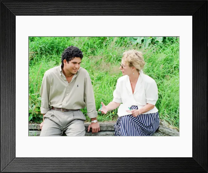 Framed Print : Sachin Tendulkar, first overseas signing for Yorkshire County Cricket Club