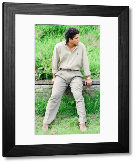 Framed Print : Sachin Tendulkar, first overseas signing for Yorkshire County Cricket Club Framed Print : Sachin Tendulkar, first overseas signing for Yorkshire County Cricket Club
