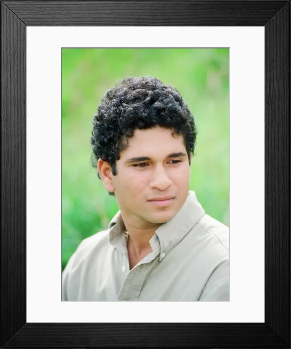 Framed Print : Sachin Tendulkar, first overseas signing for Yorkshire County Cricket Club