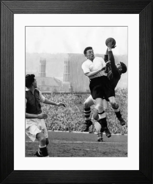 Framed Print : Sport - Football Swansea - Medwin the Swansea Town centre forward Framed Print : Sport - Football Swansea - Medwin the Swansea Town centre forward