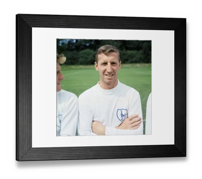 Framed Print : Cliff Jones of Tottenham Hotspur poses at a pre-season photocall. August 1964 Framed Print : Cliff Jones of Tottenham Hotspur poses at a pre-season photocall. August 1964