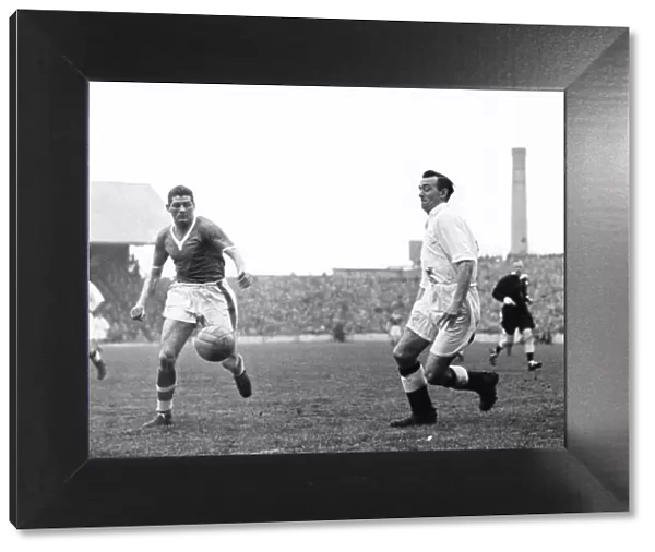 looks to get a shot on goal - 28th April 1956