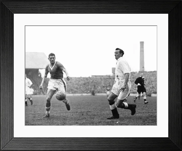 Framed Print : looks to get a shot on goal - 28th April 1956 Framed Print : looks to get a shot on goal - 28th April 1956