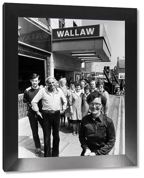 Staff at Wallaw Cinema, Ashington, Northumberland, after the final credits rolled on film