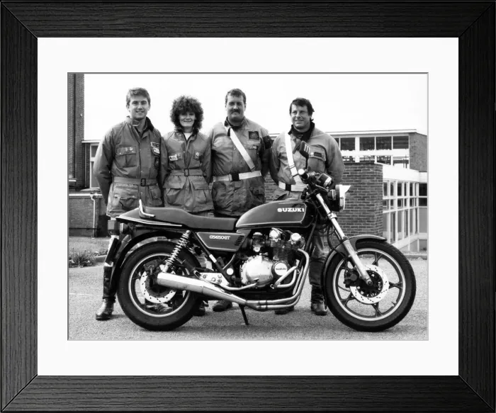Framed Print : Motor-cycle safety in East Cleveland gets a boost with the re-opening of a motor-cycle Framed Print : Motor-cycle safety in East Cleveland gets a boost with the re-opening of a motor-cycle