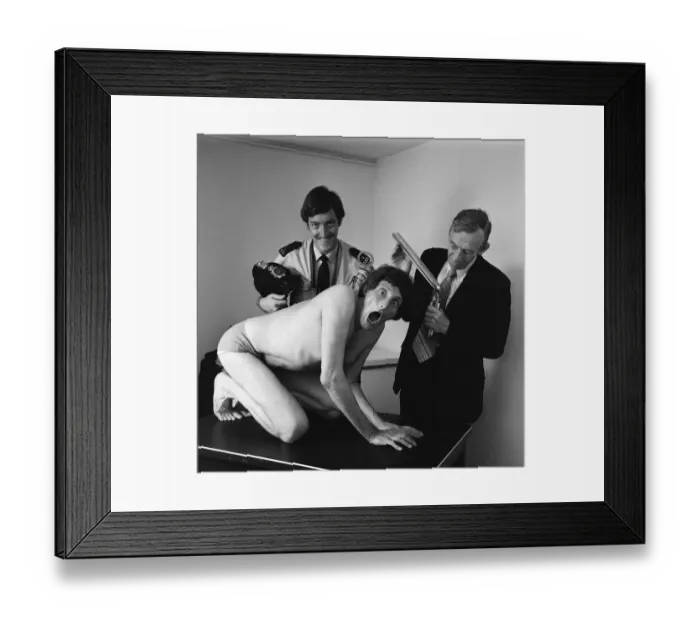 Framed Print : David De Val, Escapologist, 1st September 1983