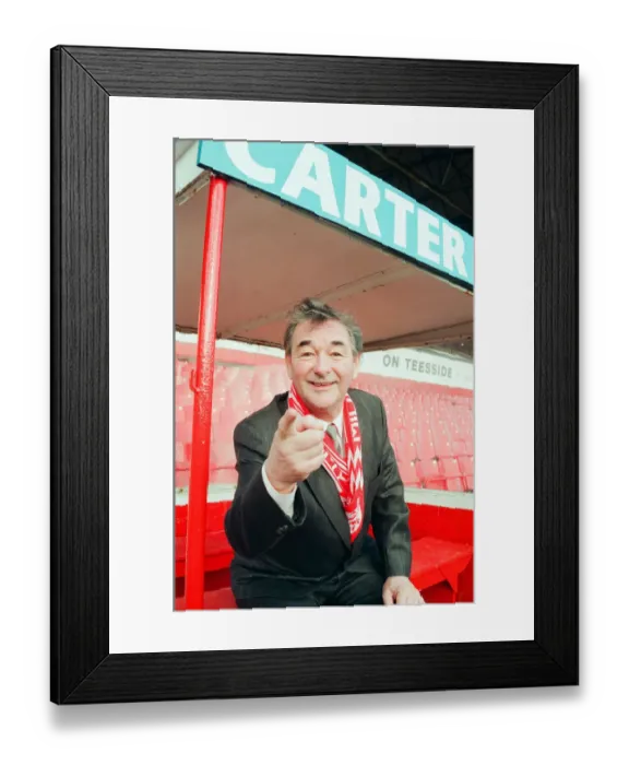 Framed Print : Brian Clough, former Middlesbrough player and retired manager, returns to Ayresome Park
