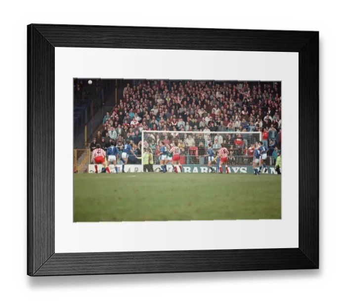Framed Print : Football match, Birmingham City v Stoke City, final score 1-1, League Division Three