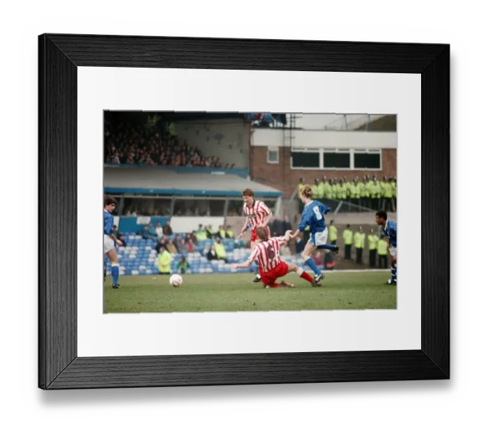 Framed Print : Football match, Birmingham City v Stoke City, final score 1-1, League Division Three