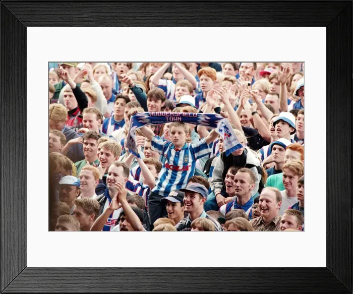 Framed Print : Huddersfield Town F. Cs final Leeds Road game. Match played against Blackpool Framed Print : Huddersfield Town F. Cs final Leeds Road game. Match played against Blackpool