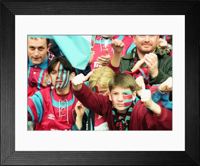 Framed Print : Fans in the Holte End stand in the final game before it was demolished Framed Print : Fans in the Holte End stand in the final game before it was demolished