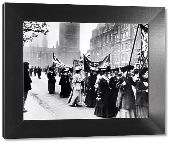 Suffragette demonstration in London, 21st March 1906