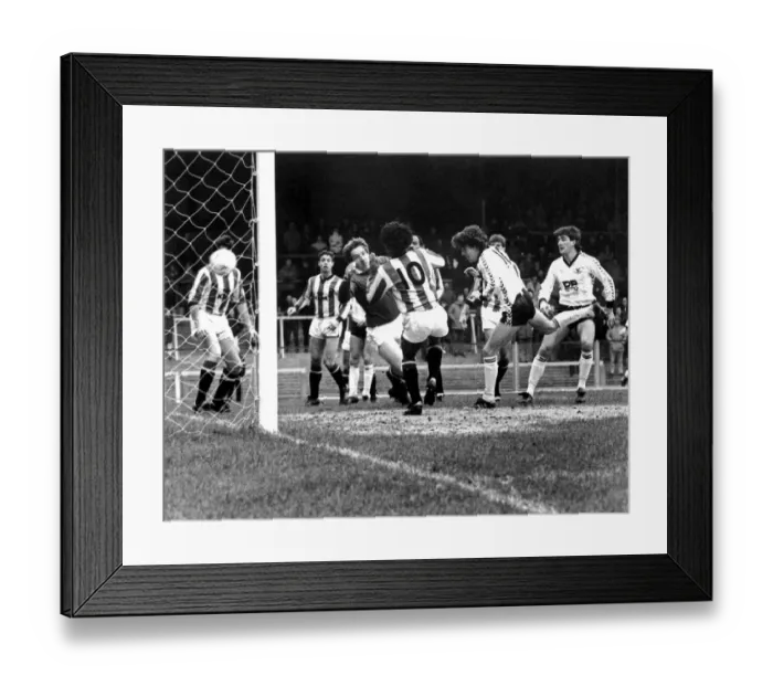 Framed Print : Sport - Football - Swansea City - Dean Saunders heads in Swansea City Framed Print : Sport - Football - Swansea City - Dean Saunders heads in Swansea City