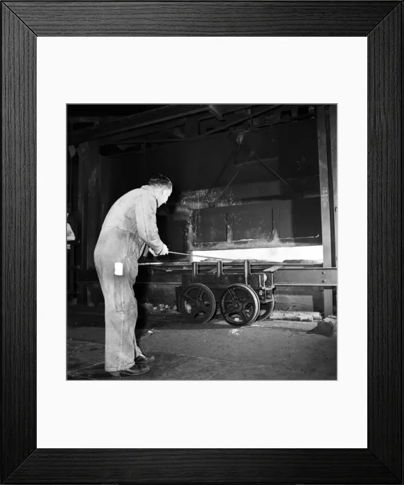 Framed Print : Industry: General scene in and around a copper works foundry floor in Yorkshire Framed Print : Industry: General scene in and around a copper works foundry floor in Yorkshire