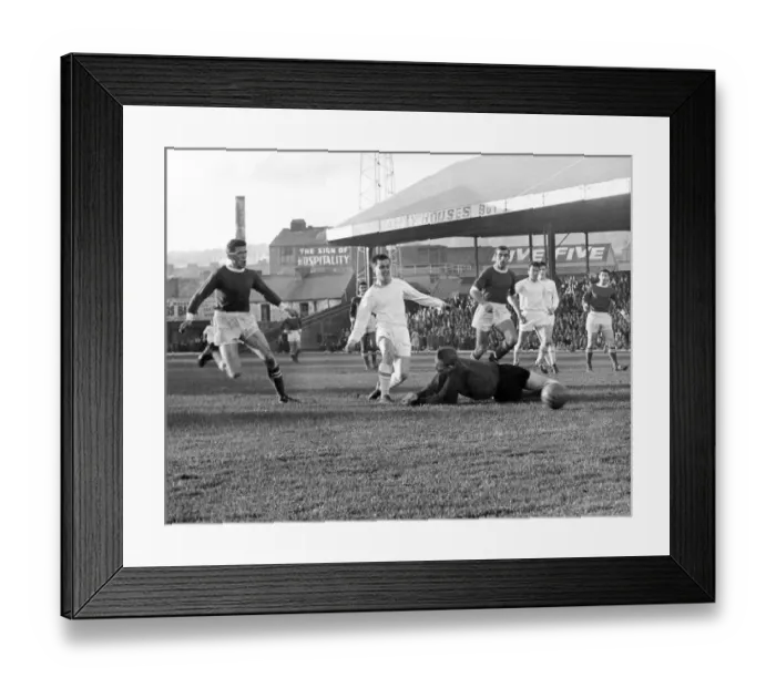 Framed Print : Sport - Football - Swansea Town - Swanseas centre forward Todd slipd the ball past