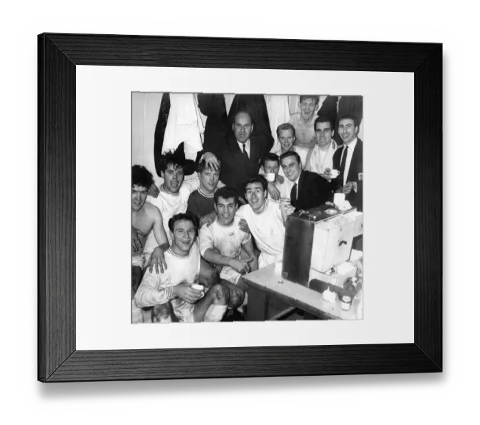 Framed Print : Sport - Football - Swansea Town - Swansea players celebrate in the Anfield dressing room Framed Print : Sport - Football - Swansea Town - Swansea players celebrate in the Anfield dressing room
