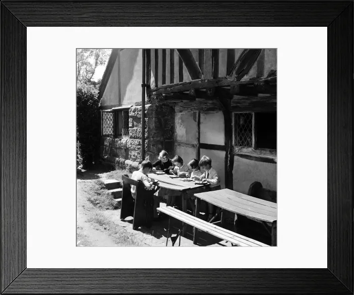 Framed Print : In the Pilgrims Rest, the ancient Tudor looking hostelry outside the Battle Castle are 5 Framed Print : In the Pilgrims Rest, the ancient Tudor looking hostelry outside the Battle Castle are 5