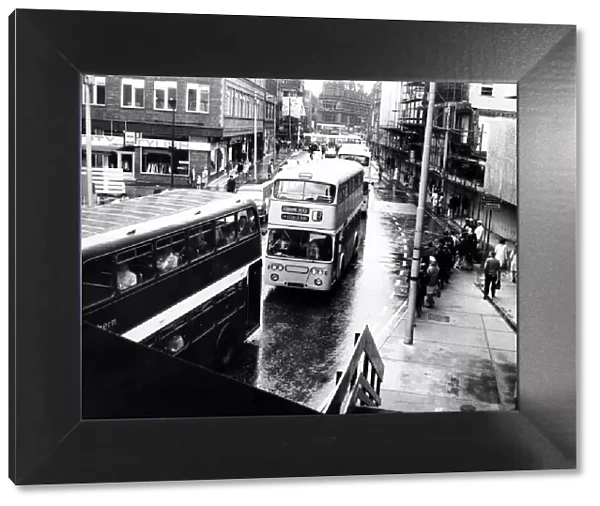 Buses in New Bridge Street, Newcastle. 14th July 1970