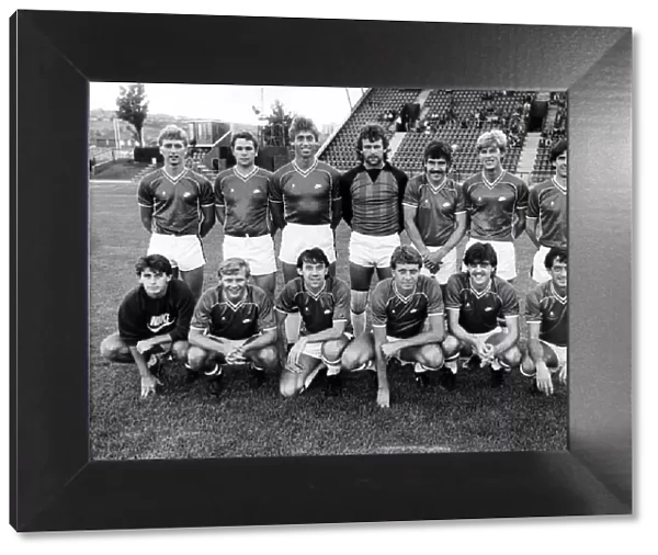 Gateshead football team. (Back Row from the left) Justin Robson, Ian Campbell