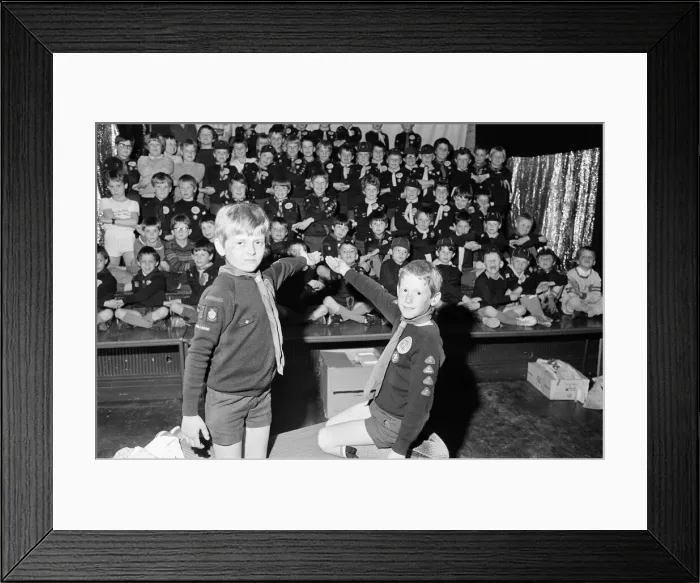 Framed Print : It the start of the show... Cubs James Perkins (left) and Christopher Haigh introduce Framed Print : It the start of the show... Cubs James Perkins (left) and Christopher Haigh introduce