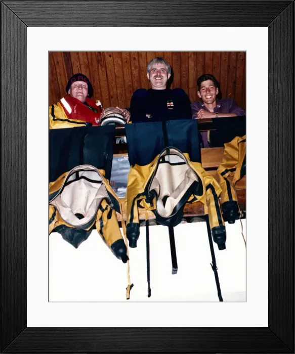 Framed Print : L - R, Dave Cammish, Derek Robinson and Mike Smithson, who recently took part in a