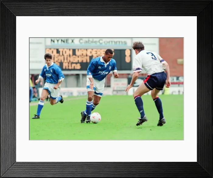 Framed Print : Bolton Wanderers 1-1 Birmingham City, League match at the Reebok Stadium Framed Print : Bolton Wanderers 1-1 Birmingham City, League match at the Reebok Stadium