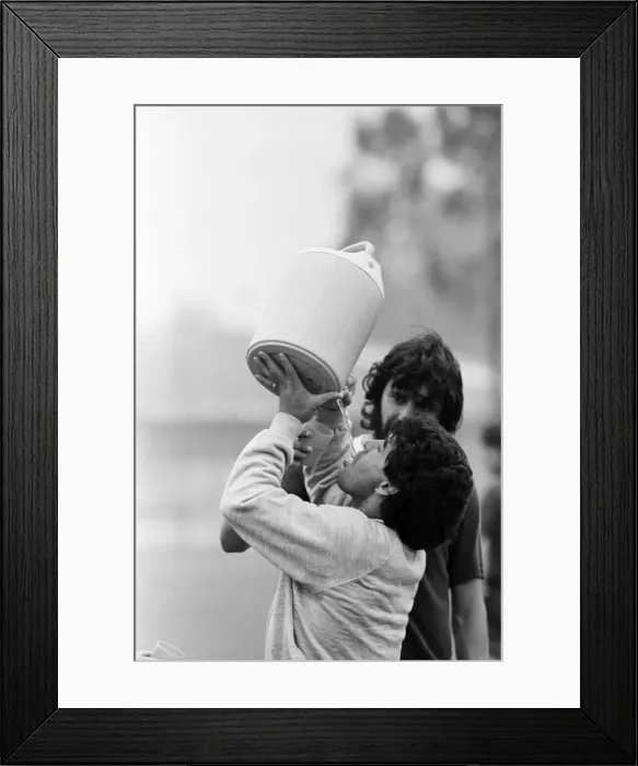 Framed Print : Football World Cup 1986, Diego Maradona of Argentina training in Mexico. 19th June 1986 Framed Print : Football World Cup 1986, Diego Maradona of Argentina training in Mexico. 19th June 1986
