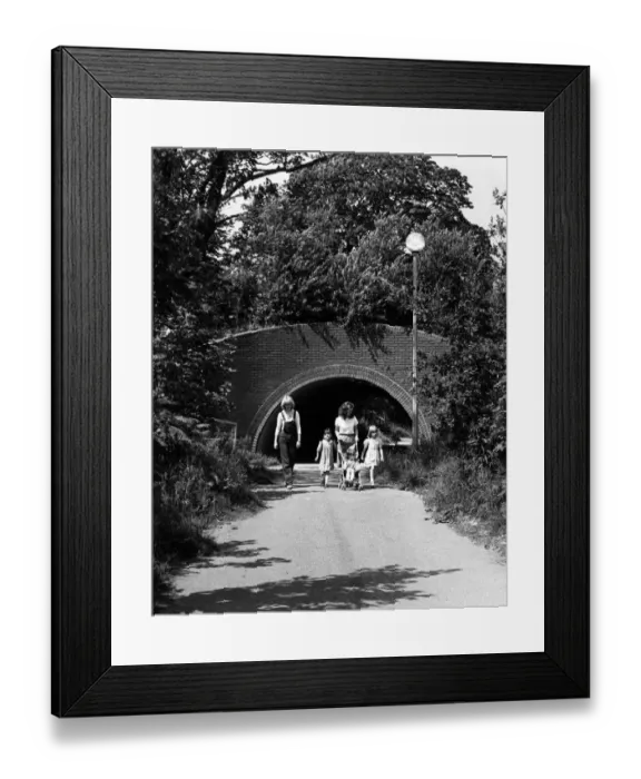 Framed Print : Pedestrian underpass below the Busway at Windmill Hill, Runcorn