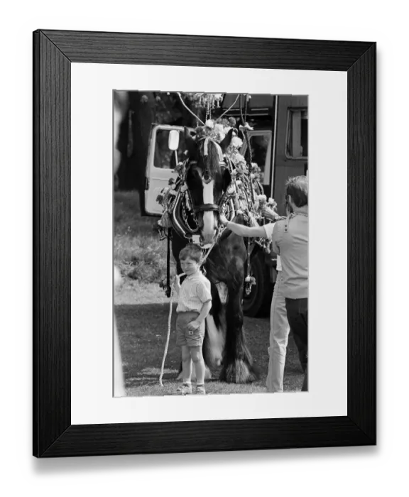 Framed Print : Liverpool May Horse Parade, Saturday 9th May 1987. Behind the scenes, Preparation Framed Print : Liverpool May Horse Parade, Saturday 9th May 1987. Behind the scenes, Preparation