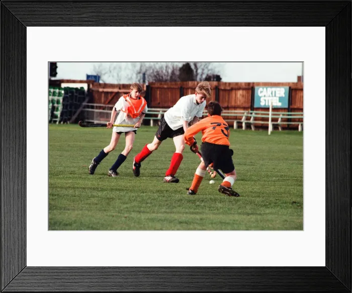 Framed Print : Stockton Hockey 5th team v Acomb. 14th January 1995 Framed Print : Stockton Hockey 5th team v Acomb. 14th January 1995