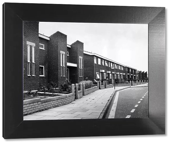 New housing development behind Hough Green Station. 27th July 1973