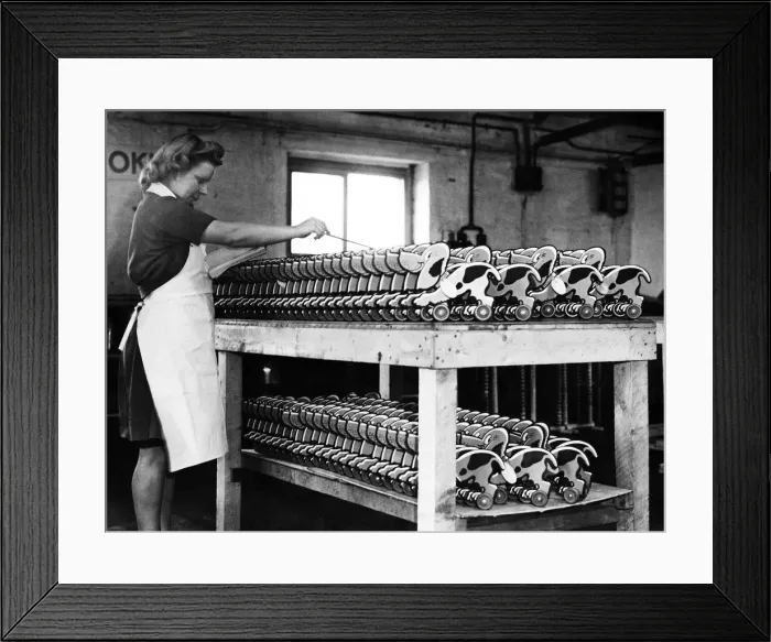 Framed Print : At a recent Exhibition at Bristol, there was shown a cut-out wooden toy dog Framed Print : At a recent Exhibition at Bristol, there was shown a cut-out wooden toy dog