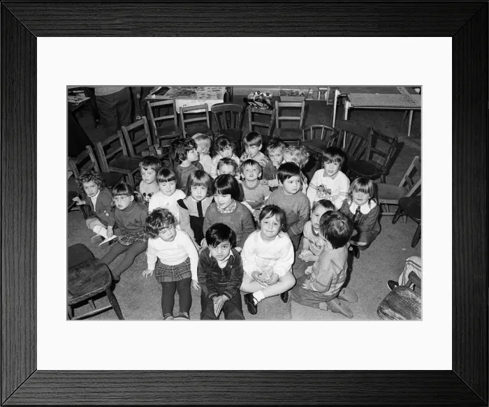 Framed Print : Children helping raise money for new toys at their playgroup Framed Print : Children helping raise money for new toys at their playgroup