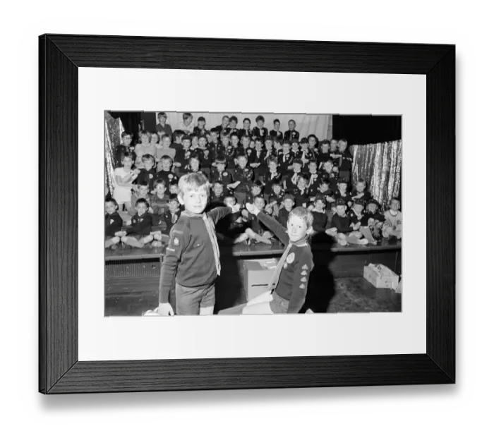Framed Print : It the start of the show... Cubs James Perkins (left) and Christopher Haigh introduce Framed Print : It the start of the show... Cubs James Perkins (left) and Christopher Haigh introduce