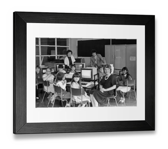 Framed Print : Dalton Junior school now has a computer for each of its four year groups