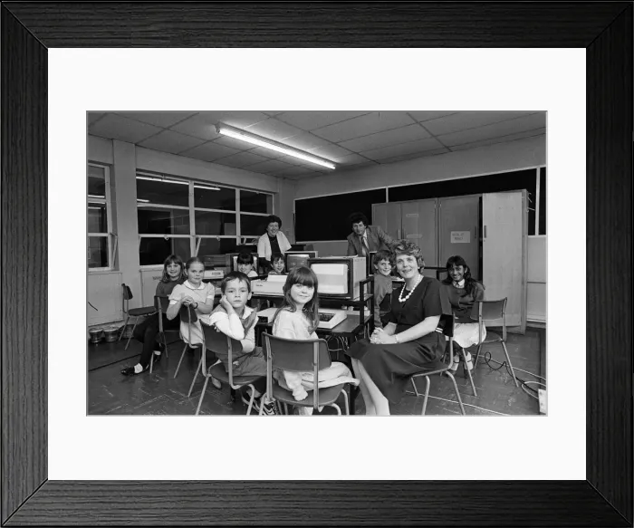 Framed Print : Dalton Junior school now has a computer for each of its four year groups Framed Print : Dalton Junior school now has a computer for each of its four year groups